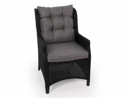 Rio sort Cafesæt m/2 loungestole - Ø 70 cm - m/vandafv. hynder