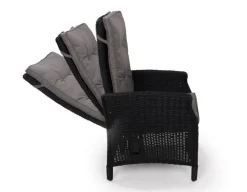 Rio Sort Cafesæt m/2 pos stole - Ø 70 cm - m/vandafv. hynder