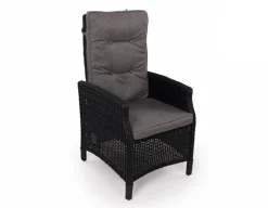 Rio Sort Cafesæt m/2 pos stole - Ø 70 cm - m/vandafv. hynder