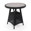 Rio Sort Cafesæt m/2 spisestole - Ø 70 cm - m/vandafv. hynder