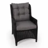 Rio Sort Havemøbelsæt m/6 loungestole - 94x210 cm - m/vandafv. hynder