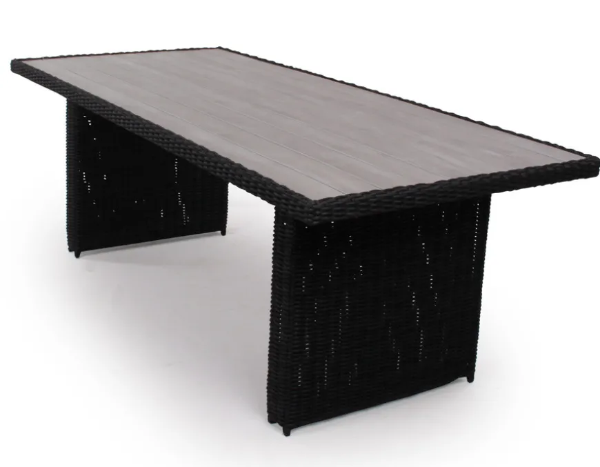 Rio Sort Havemøbelsæt m/6 loungestole - 94x210 cm - m/vandafv. hynder