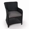 Rio Sort Havemøbelsæt m/6 spisestole - 94x210 cm - m/vandafv. hynder
