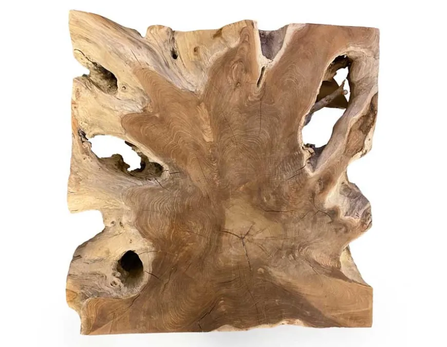 Rodbord - 80x80 cm - Teak
