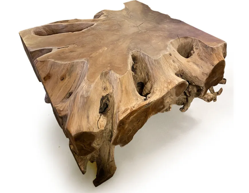 Rodbord - 80x80 cm - Teak