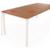 Ronja Havebord - 90x200 cm - Hvid/teak