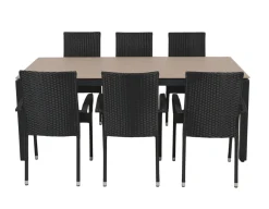 Selma Geneve Havemøbelsæt - 100x200 cm - Antracitgrå