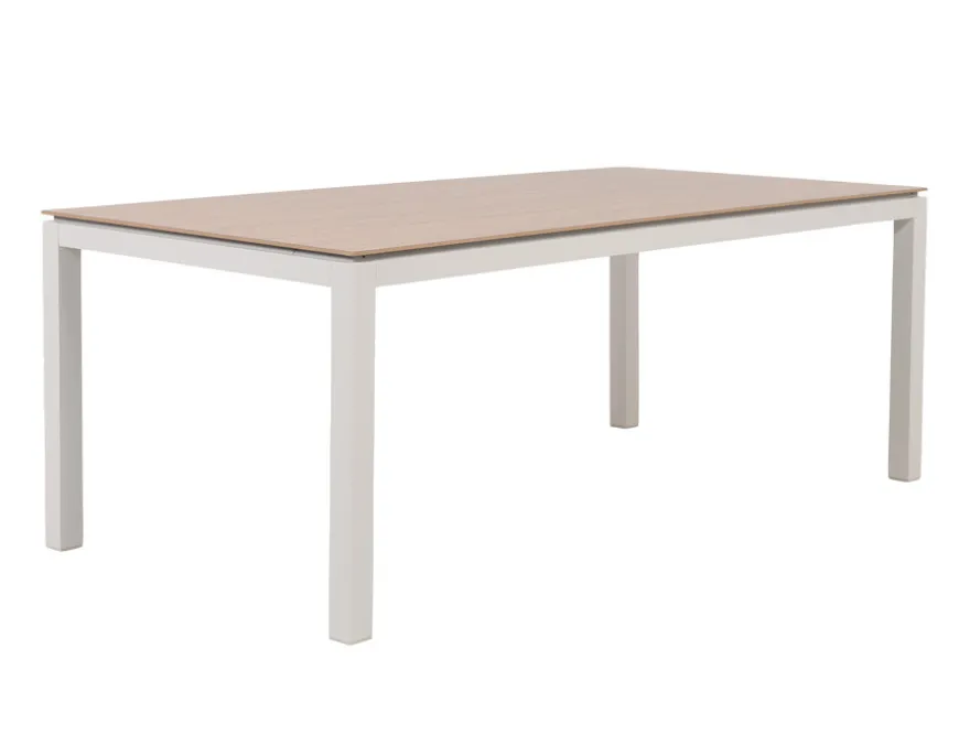 Selma Havebord - Silicate - 100x200 cm - Gråhvid