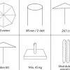 Signe Parasol Ø 3 meter - 2-delt - Sand