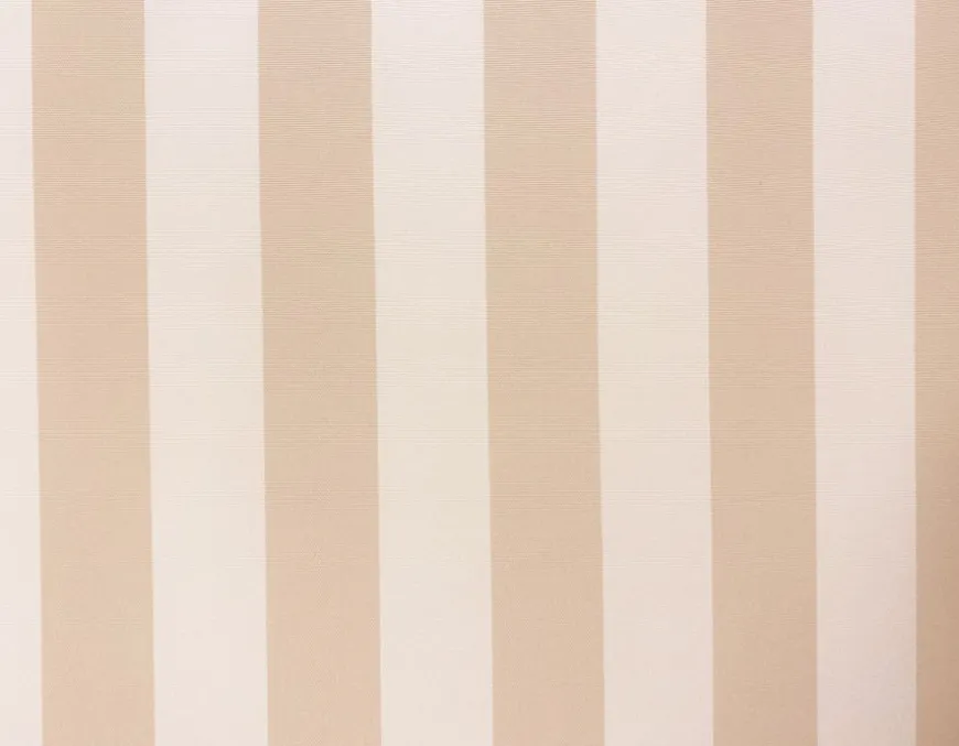 Signe Parasol Ø 3 meter - 2-delt - Hvid/Beige stribet