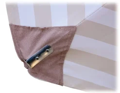 Signe Parasol Ø 2,5 meter m/tilt - Hvid/Beige Stribet