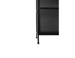 Svaneke Vitrineskab i Metal - 92x40x201 cm - Sort