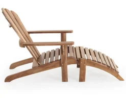Teak Adirondackstol m/skammel