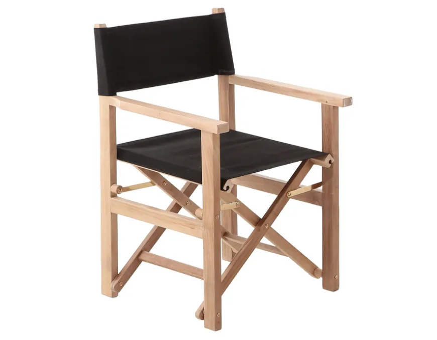Teak Instruktørstol - Sort