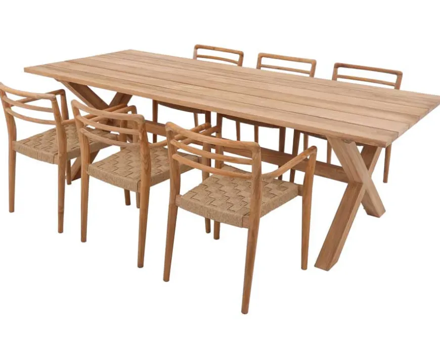Thor 240 Duri m/arm Teak Havemøbelsæt