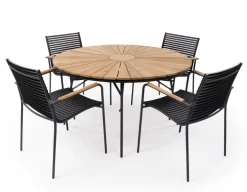 Tika Classic Samsø 130 cm Havemøbelsæt - Grå