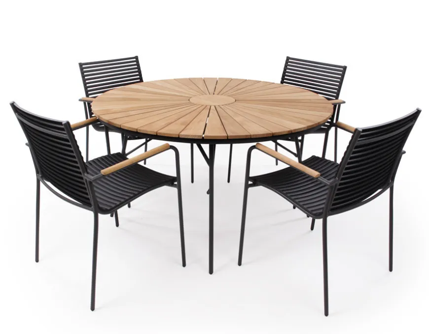 Tika Classic Samsø 130 cm Havemøbelsæt - Grå