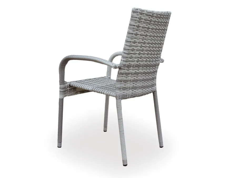 Tina Geneve Havemøbelsæt m/6 stole - Ø178 cm - Gråhvid