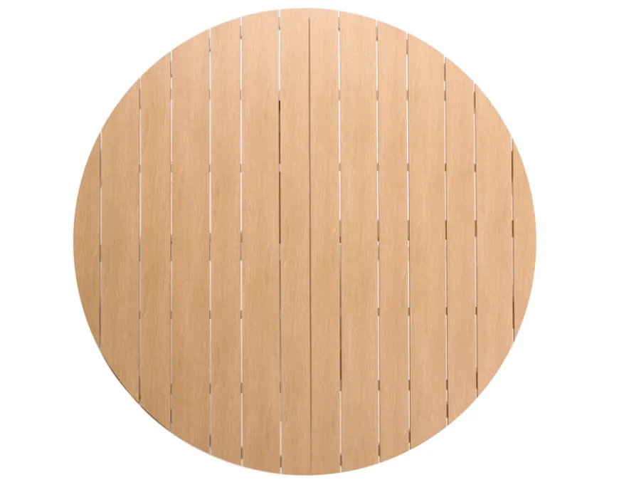 Tina Havebord - Ø: 152 Cm - Teak Look/Gråhvid