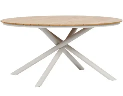 Tina Sonja Havemøbelsæt m/6 stole - Ø152 cm - Gråhvid