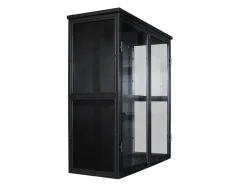 Tisvildeleje Væghængt Vitrineskab i Metal - 58,5x25x65,5 cm - Sort